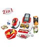 NEGOCIO 2 in 1 33PCS Pretend Play Preschool Shopping Supermarket Toy Combination Set Cash Register Toy for Kids- PACK OF 1- COLOR MAY VARY