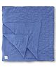 I Bears Unisex Cotton Blanket - Med Blue