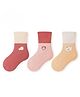 Kidofash Cotton Pack of 3 Animal Printed Socks - Dark Pink