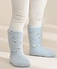 Kidofash Fur Knit Bow Designed Socks - Blue