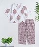The Magic Wand Cotton Woven Three Fourth Sleeves Floral Printed Top &  Palazzo Set - Off White