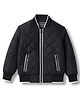 Junior Killer Full Sleeves Solid Light Winter Quilted Jacket - Black