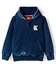 Junior Killer Full Sleeves K Text Printed Light Winter Hooded Sweatshirt - Navy Blue