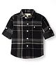 JASH KIDS Cotton Woven Full Sleeves Checks Shirt - Black