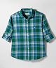 JASH KIDS Cotton Woven Full Sleeves Checks Shirt - Green