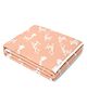 Tidy Sleep Yarn Dyed Blanket Peach Giraffe (140x100 cm)