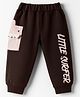 Mini Taurus Looper Knit Full Length Lounge Pant with Text Graphic - Brown