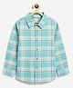 Campana 100% Cotton Woven Full Sleeves Tartan Checked Shirt - Light Blue