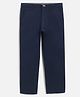 Campana Cotton Elastane Woven Solid Chino Trousers - Navy Blue