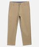 Campana Cotton Elastane Woven Solid Chino Trousers - Brown
