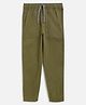 Campana Cotton Elastane Woven Solid Jogger - Olive Green
