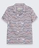 The Lion and the Fish Viscose Woven Half Sleeves Ships Printed Shirt - Light Taupe
