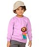 NUSYL Fleece Knit Full Sleeves Animal Printed Light Winter Sweatshirt -  Lilac