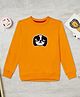 Zion Cotton Knit Full Sleeves  Cute Dog Embroidered Light Winter Sweatshirt - Yellow