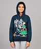 Zion Cotton Knit Christmas Theme Full Sleeves Christmas Tree Printed Light Winter Hoodie - Blue