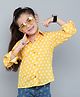 PinkChick Cotton Woven Full Sleeves Polka Dots Printed Shirt - Yellow