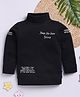 TOONYPORT Cotton Blend Woven Full Sleeves Keep The Love Going Text Printed Light WInter Sweatshirt - Black