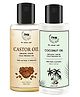 TNW-The Natural Wash Combo of 100% Pure Castor Oil & Coconut Oil | Castor Oil For Hair,Skin,Eyelashes And Nails (100ml)