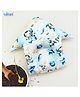 Bubzii Soft Velvet Mustard Seed Pillow for New Born Baby Ideal for Round Head Shaping Seed Pillow - Light Blue
