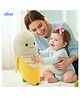 Bubzii Organic Cotton Baby Anti-Roll Bolster Banana Shape Side Support Pillow with Slide Protection & Head Guard  White