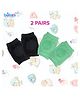 Bubzii Baby Crawling Knee Pads 012M  Soft Anti-Slip & Comfy Knee Protectors with Safe Cushioning - Black Green