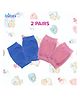 Bubzii Baby Crawling Knee Pads 012M  Ultra-Soft Stretchable Anti-Slip Knee Protectors for Safe Cushioning - Blue Pink