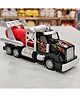 UNIQUEBUYIN  toy truck is a diecast concrete mixer truck with a water spray feature. The toy  is designed for children aged 3 and up. The toy truck is made of diecast metal and plastic parts.