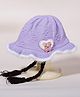 DukieKooky Tere Wool Heart Patch Detailed Braided Designed Bucket Hat - Purple - Circumference 54 Cms