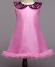 The Magic Wand Woven Sleeveless Sequins Embellished & Frill Detailed Dress - Pink
