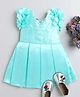 The Magic Wand Woven Sleeveless Floral & Metal Applique Detailed Dress - Mint
