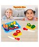 Ratnas Paw Petrol Play Foods Theme Vegetables Slice with Child Safe Knife 1 Tray 1 Chopping Board & 6 Vegetables  - Multicolor