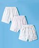 Simply Sinker Knit Shorts with Bear Print Pack of 3 - White