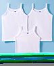 Simply Sinker Knit Sleeveless Solid Colour Slips Pack Of 3 - White
