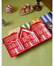 Little Surprise Box, Red gingerbreadhouse 3 sections Christmas ceramic serving tray
