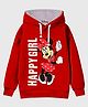 KUCHIPOO Fleece Knit Disney Mickey Mouse & Friends Featuring Full Sleeves Minnie Mouse Printed Winter Hoodie - Multi Colour
