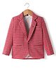 Rikidoos Full Sleeves Striped Blazer - Maroon