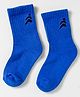 Pine Active Cotton Lycra Knit Breathable Calf Length Solid Color Athletic Socks - Royal Blue