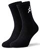 Pine Active Cotton Lycra Knit Breathable Calf Length Solid Color Athletic Socks - Black