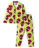 Pine Kids Marvel Single Jersey Knit Full Sleeves Co-ord Night Suit With Spider-Man Print - Lime Green