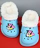 Yellow Bee Disney Featuring Minnie Mouse Applique Detailed Perforated Plush Line Detailed Clogs - Blue