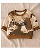 Googo Gaaga Cotton Knit Full Sleeves Typography & Abstract Printed Light Winter Sweatshirt - Brown