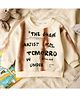 Googo Gaaga Cotton Knit Full Sleeves Tie Dye Typography Printed Light Winter Sweatshirt - Cream