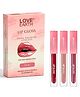 Love Earth Liquid Lip Gloss Pinks - Pack of 3