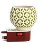 JD FRESH 1 PC Ceramic Kapoor Dani Lamp for Pooja - Green
