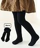 Ziory Wool Knit Solid Stockings - Black