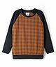 Rikidoos Full Sleeves Checked Heavy Winter Sweatshirt - Brown