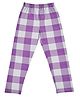 Earth Conscious 100% Cotton Knit Buffalo Checked Lounge Pants - Purple