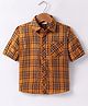 Rikidoos Full Sleeves Checked Shirt - Mustard