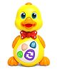 VGRASSP Musical Bump And Go Dancing Duck Toy For Kids With Lights And Music - Battery Operated Duck Toy With Animal Sounds, Poems and 2-Level Volume Control - Color May Vary