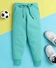 Knitting Doodles Fleece Woven Solid Track Pants - Turquoise